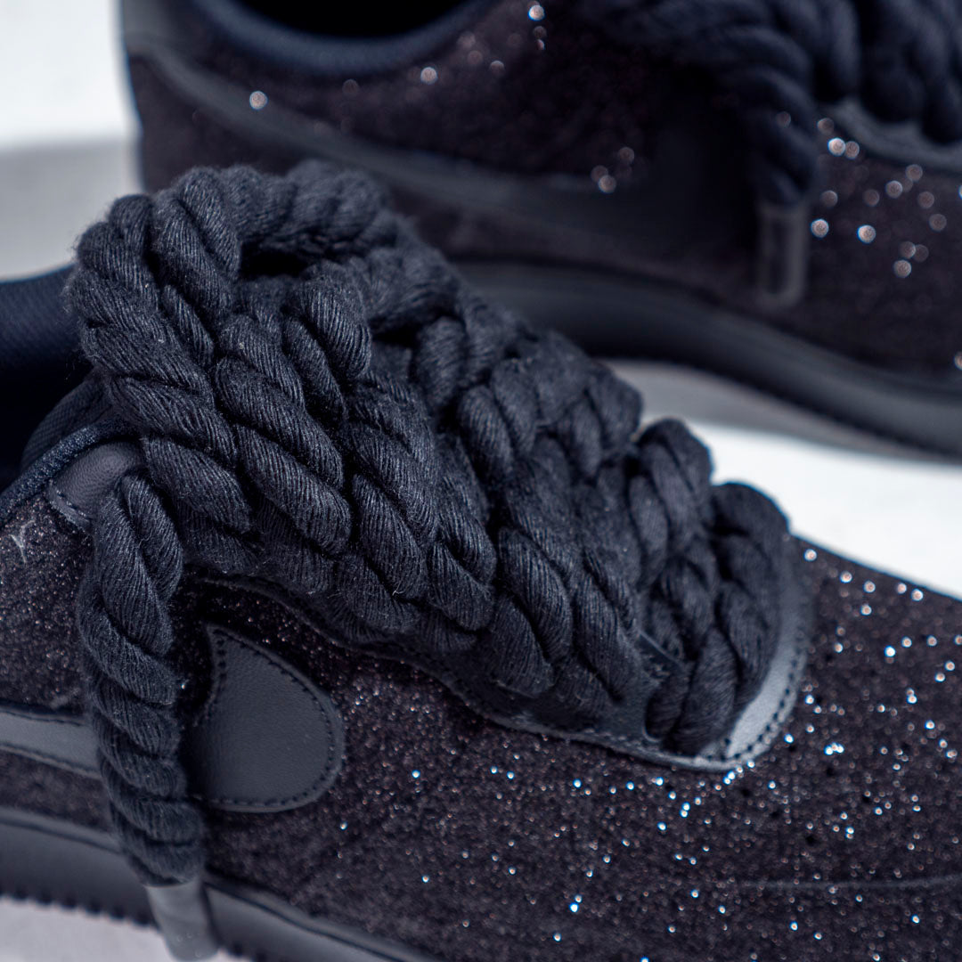 Custom air force 1 glitter nera gs