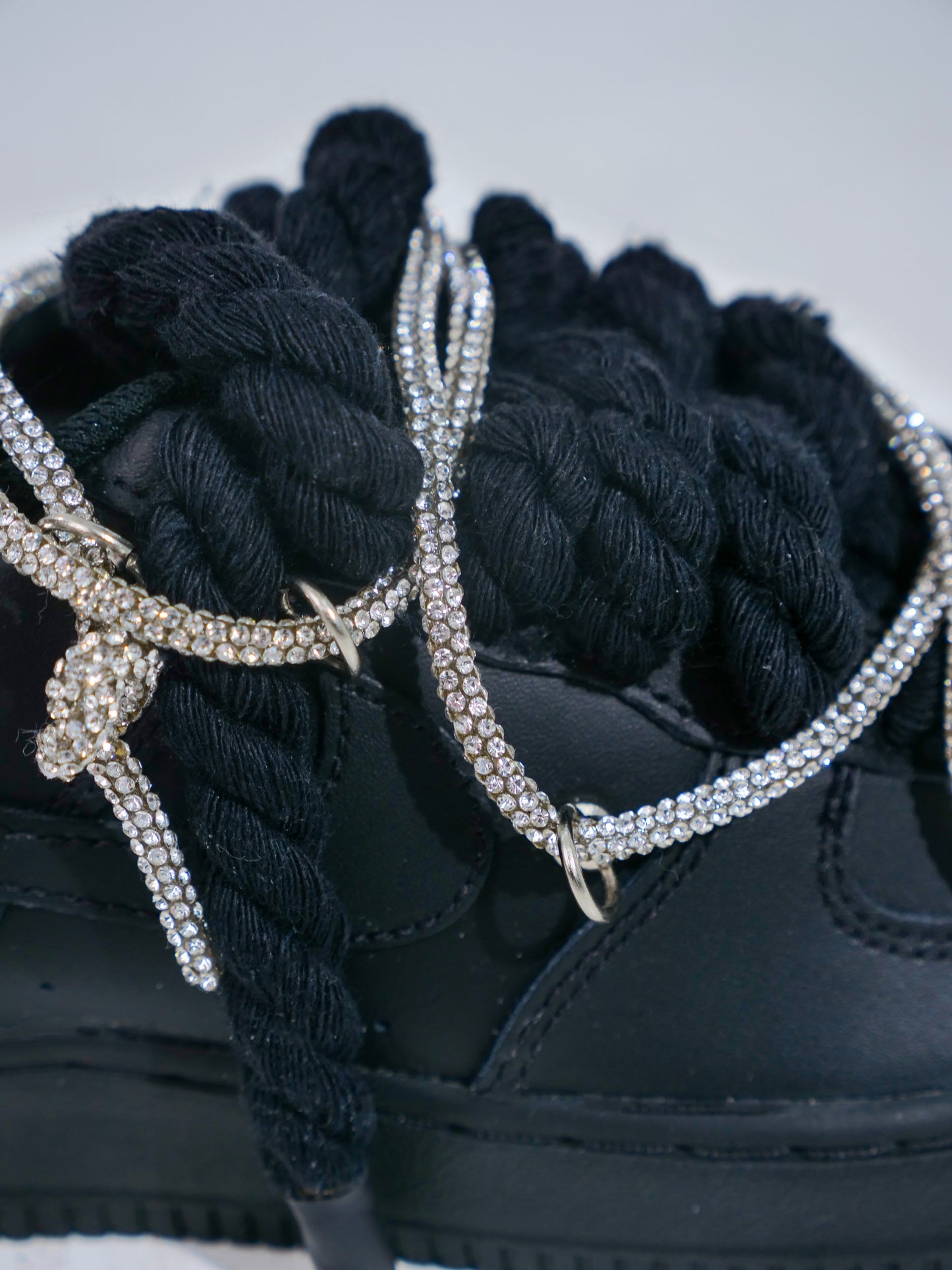 custom air force 1 nera strass