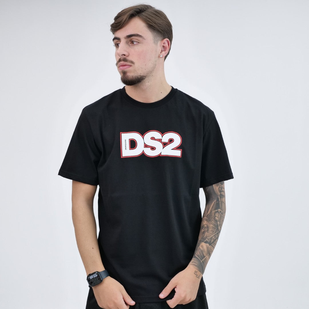 Ds2 t-shirt logo contorno rosso