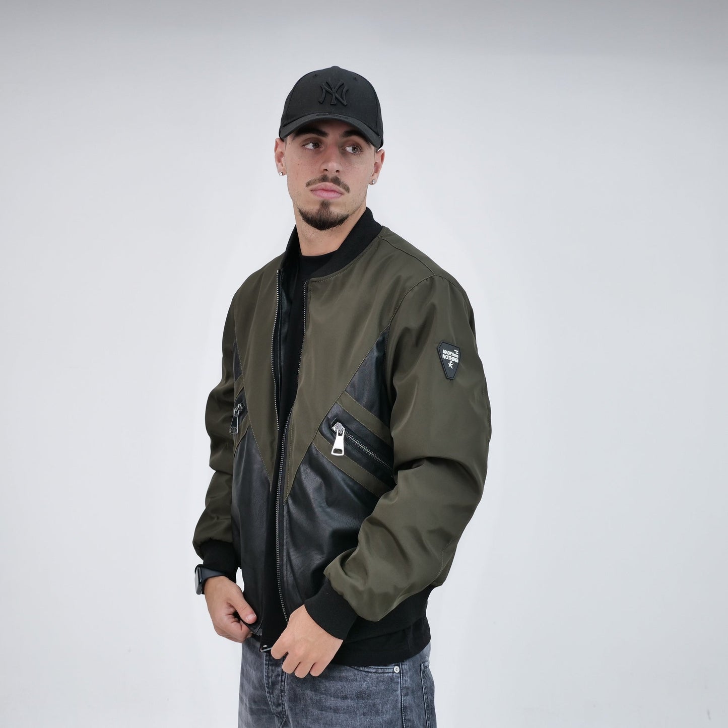 Mfn giubbotto in nylon verde