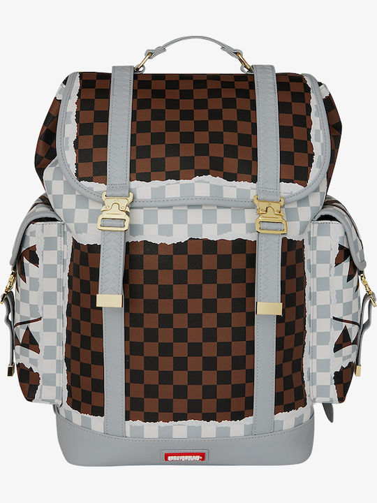 SPRAYGROUND CREAM AND BROWN TEAR ZAINO