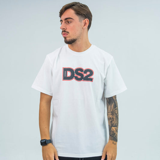 Ds2 t-shirt logo contorno rosso