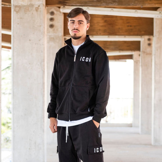 ICON FELPA C/ZIP C/COLLO ALTO C/LOGO