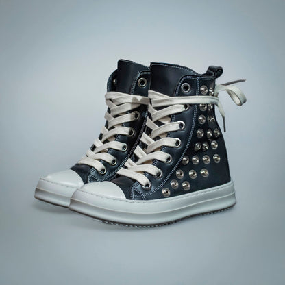 Theather rick mid pelle borchie