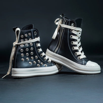 Theather rick mid pelle borchie