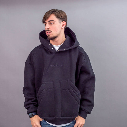 trust no one felpa multitaschino