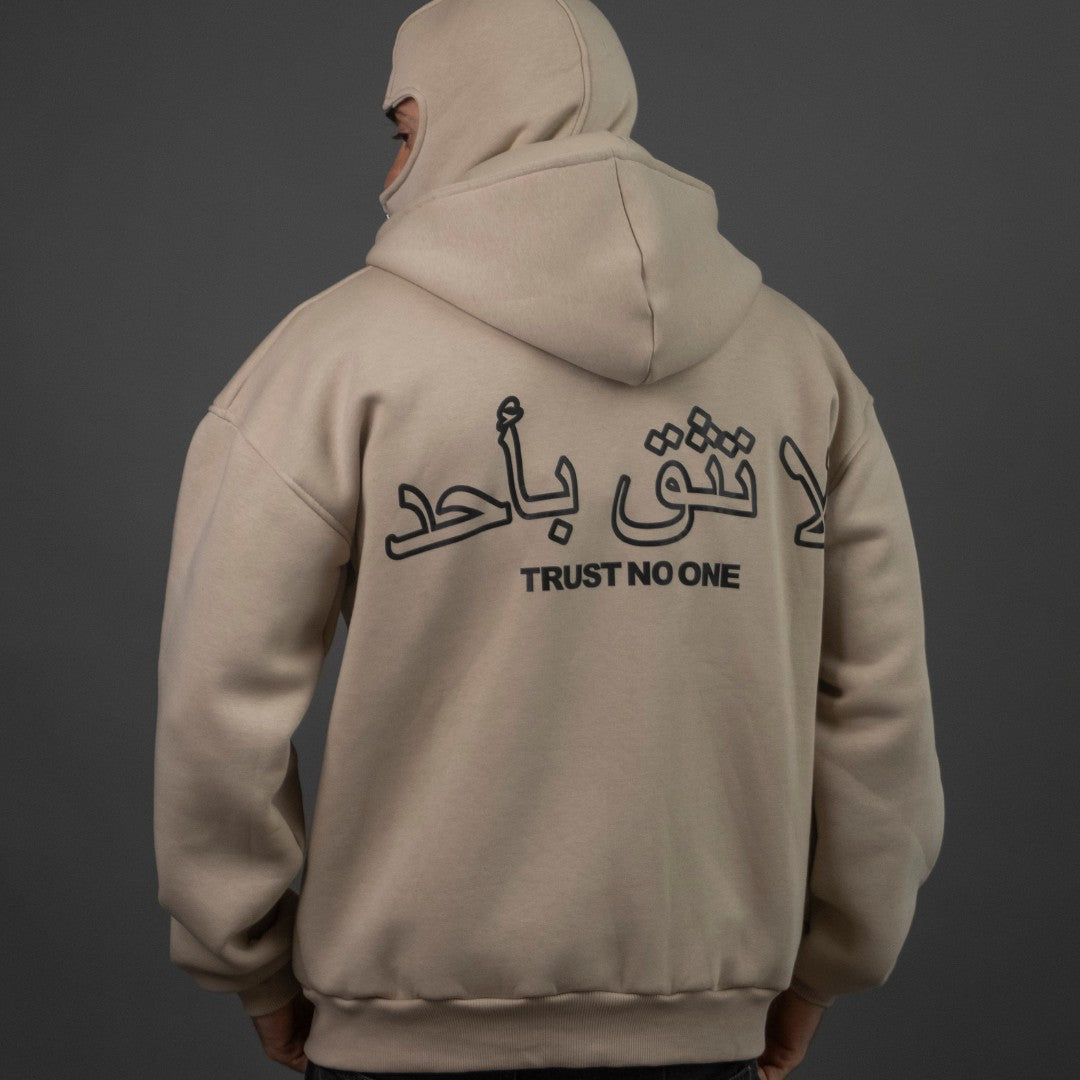 trust no one felpa balaclava doppio capp
