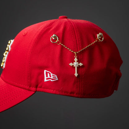 custom cap new era logo coperto borchie